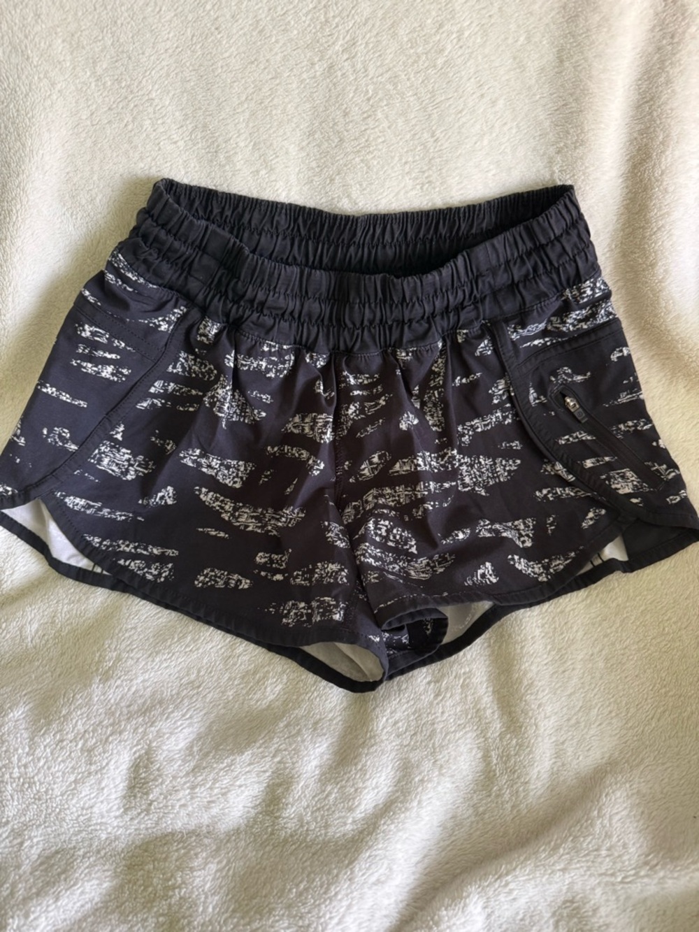lululemon athletica Black Printed Athletic Shorts